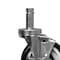 Bk Resources 5-inch Pop-In Stem Casters, NSF, Polyurethane Wheels, 2 Brake, 300lb Cap, Acid Resistant, 4PK 5SBR-1ST-PLY-PS4 - alternate 2